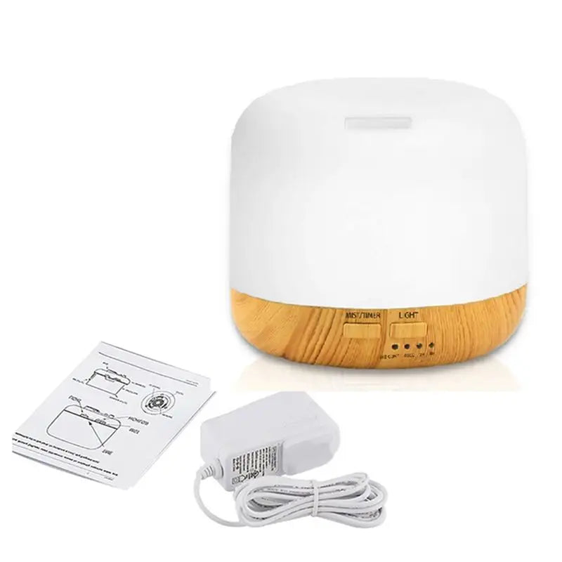 Diffuseur Zen 500ml – Humidificateur LED 7 Couleurs & Huiles Essentielles