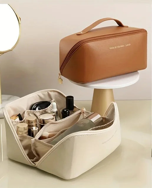 Pochette de maquillage en cuir étanche