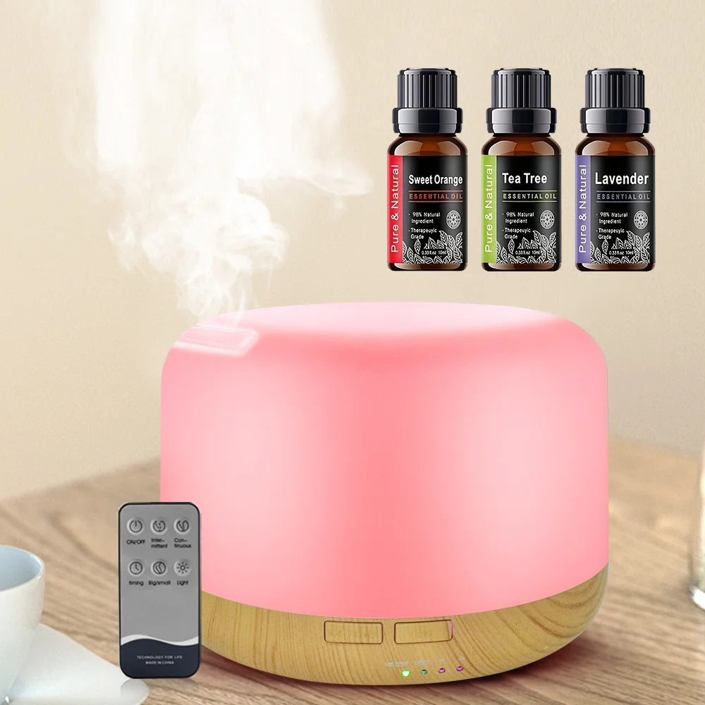Diffuseur Zen 500ml – Humidificateur LED 7 Couleurs & Huiles Essentielles